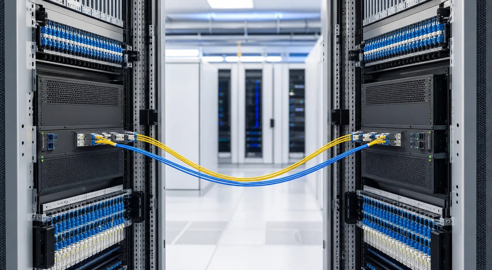 Optical links between network equipment for data center interconnect planning