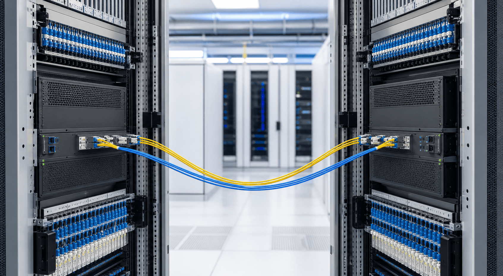 Optical links between network equipment for data center interconnect planning
