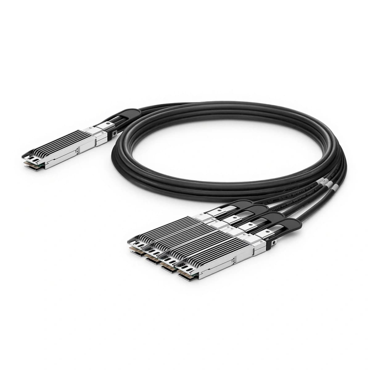 1.6T to 400G OSFP to 4X 400G OSFP Breakout Direct Attach Copper Cable 2m | FLD-1.6OSFP-4OSFP4-DAC-2 | Fiberland