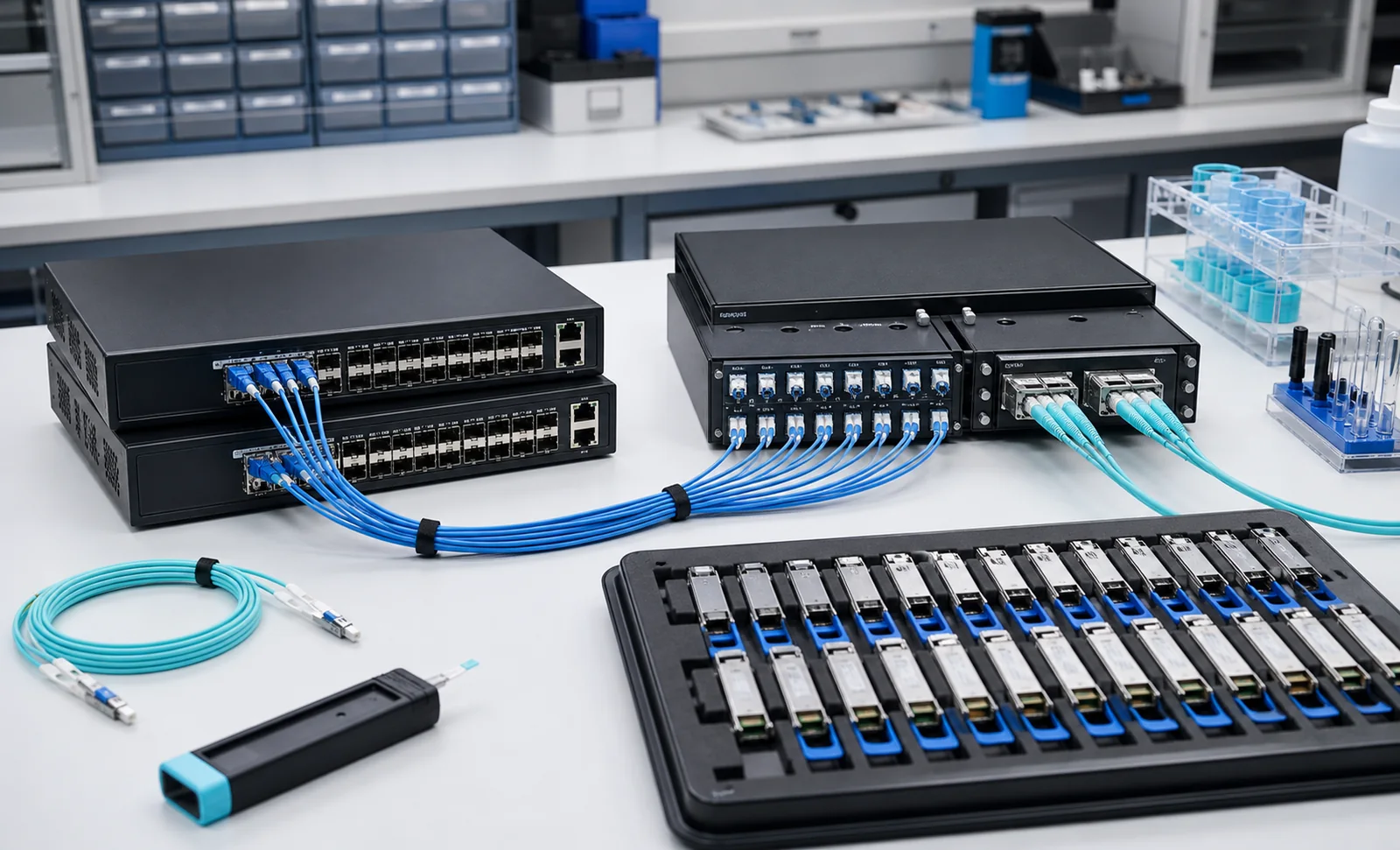 Optical transceiver prepared for compatibility testing