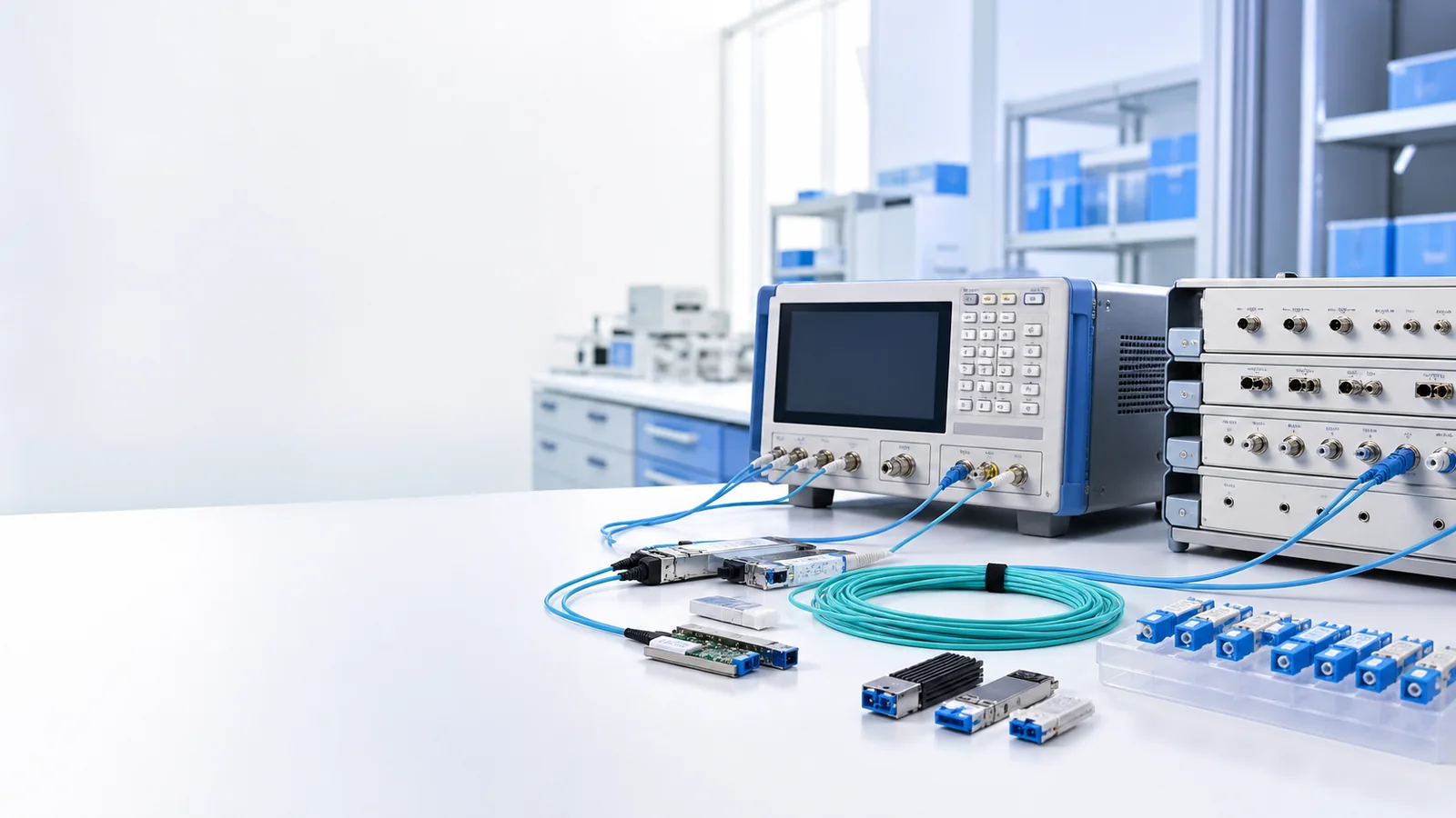 Fiberland optical module quality testing laboratory