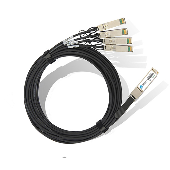 CAB-Q-S-0.5M,Arista Compatible DAC,4x10GbE QSFP+ to 4 x SFP+ break out DAC, 0.5 Meter